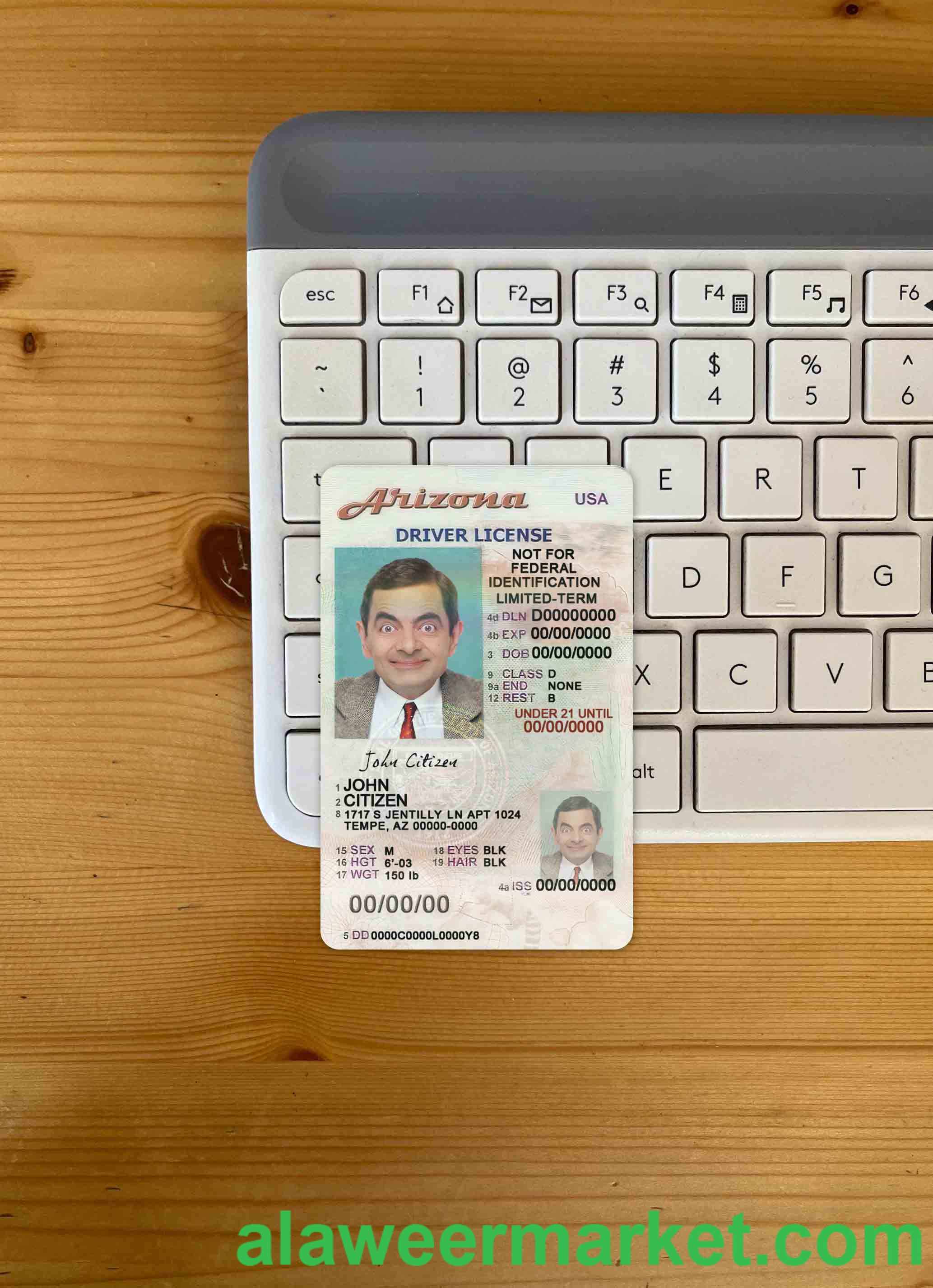 USA Arizona driving license under 21 photolook FRONT